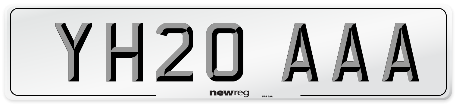 YH20 AAA Number Plate from New Reg